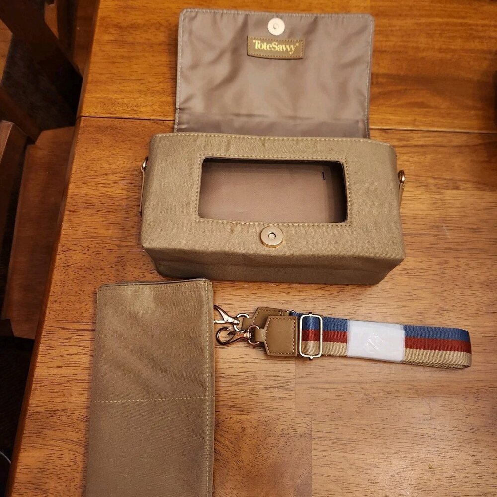 NEW Tote Savvy Small All Purpose Bag with Shoulder Strap, Changing Pad & Spot